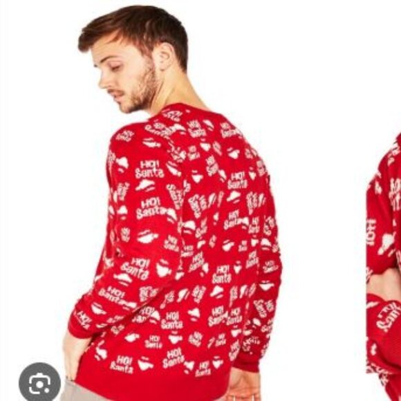 Livergy Men's Hot Santa Ugly Christmas Holiday Sweater Red White Santa Size XXL - Picture 1 of 6